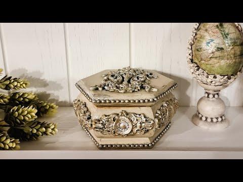 Винтажная шкатулка. Декор. Ручная работа. Vintage Jewelry Box. Decor. Handmade Work.